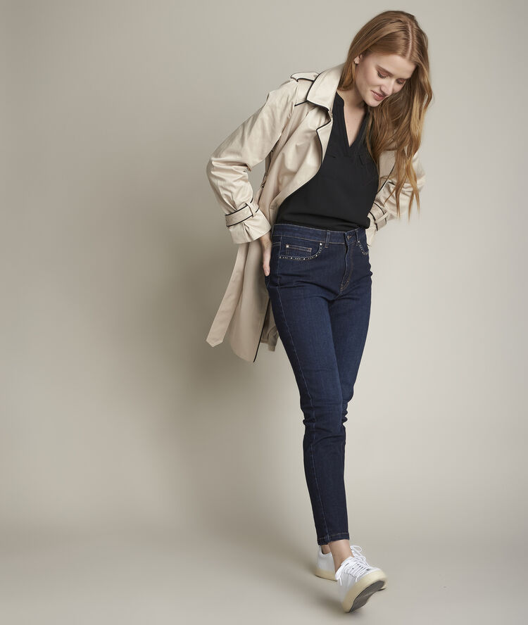 Alia slim-fit raw jeans raw denim.