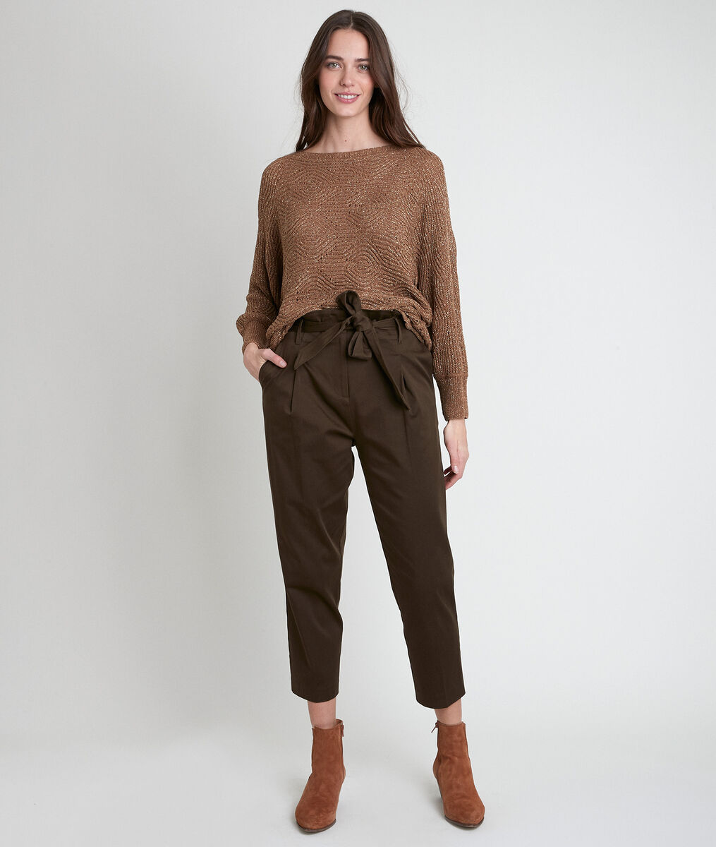 Amy khaki openwork jumper | 1-2-3 Amy khaki openwork jumper PhotoZ | 1-2-3