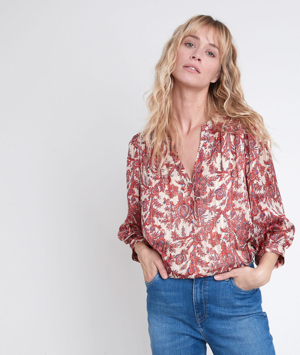 ELSA red printed blouse | 1-2-3 ELSA red printed blouse PhotoZ | 1-2-3