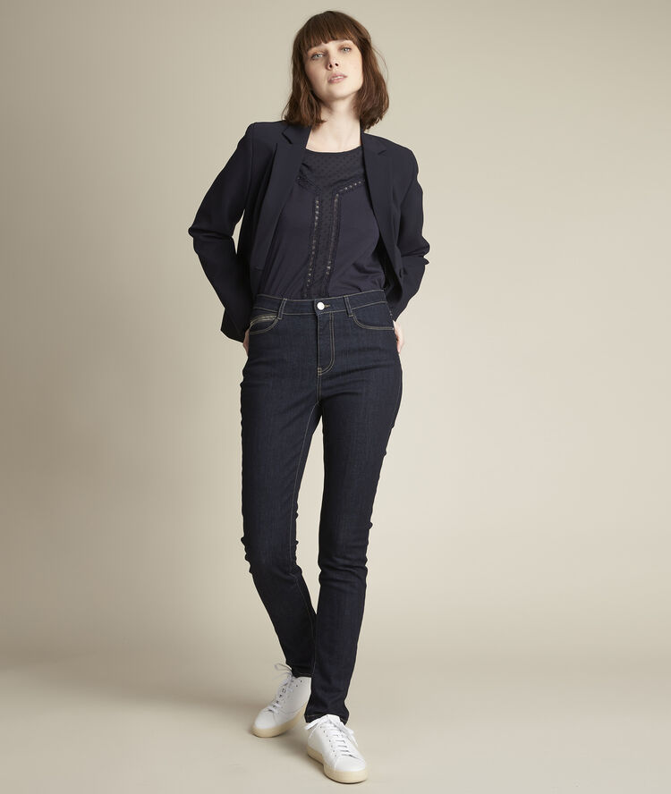 Aim&eacute;e rinse slim fit jeans blue rinse.