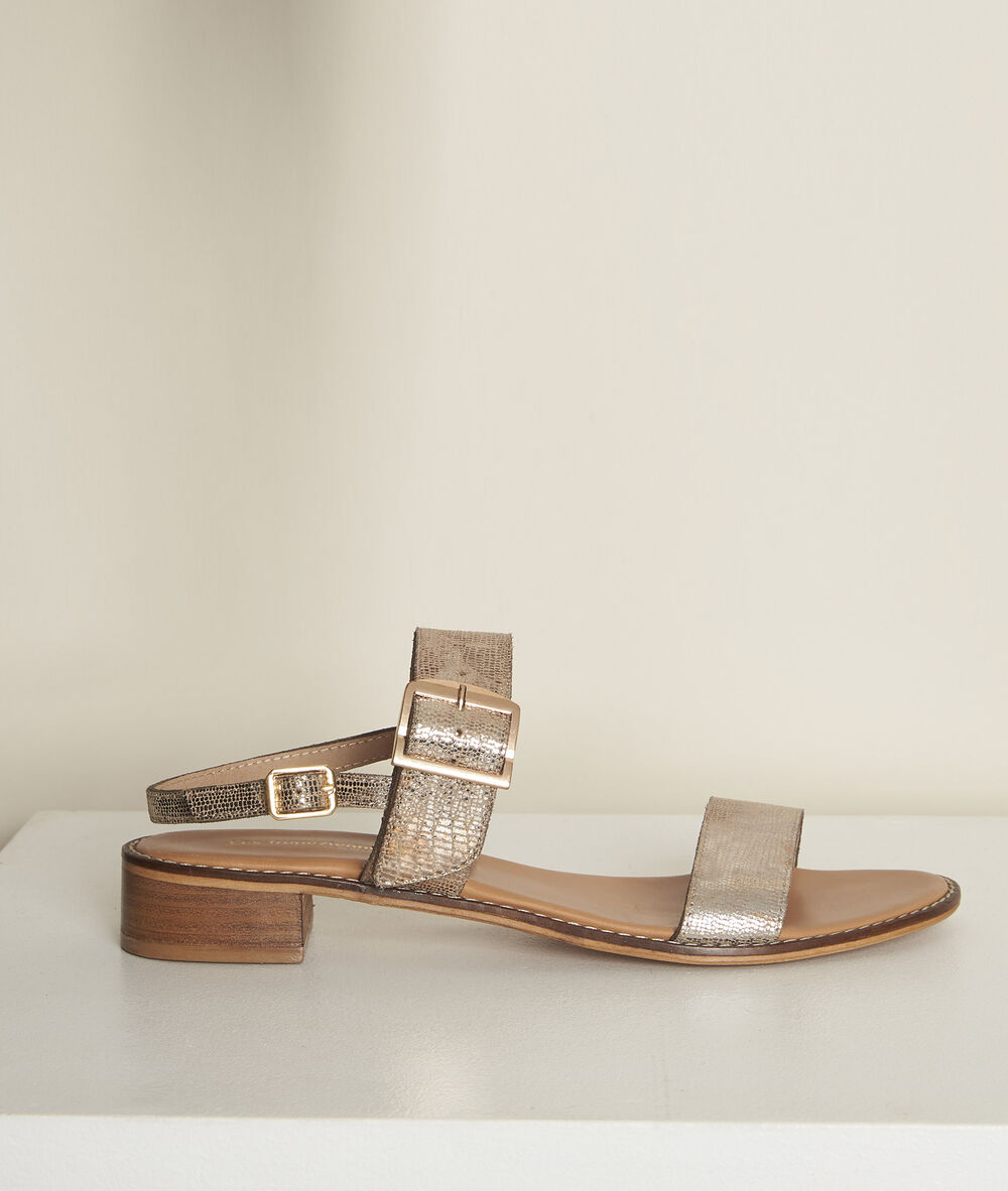 Les trop&eacute;ziennes jideo golden sandals white gold.