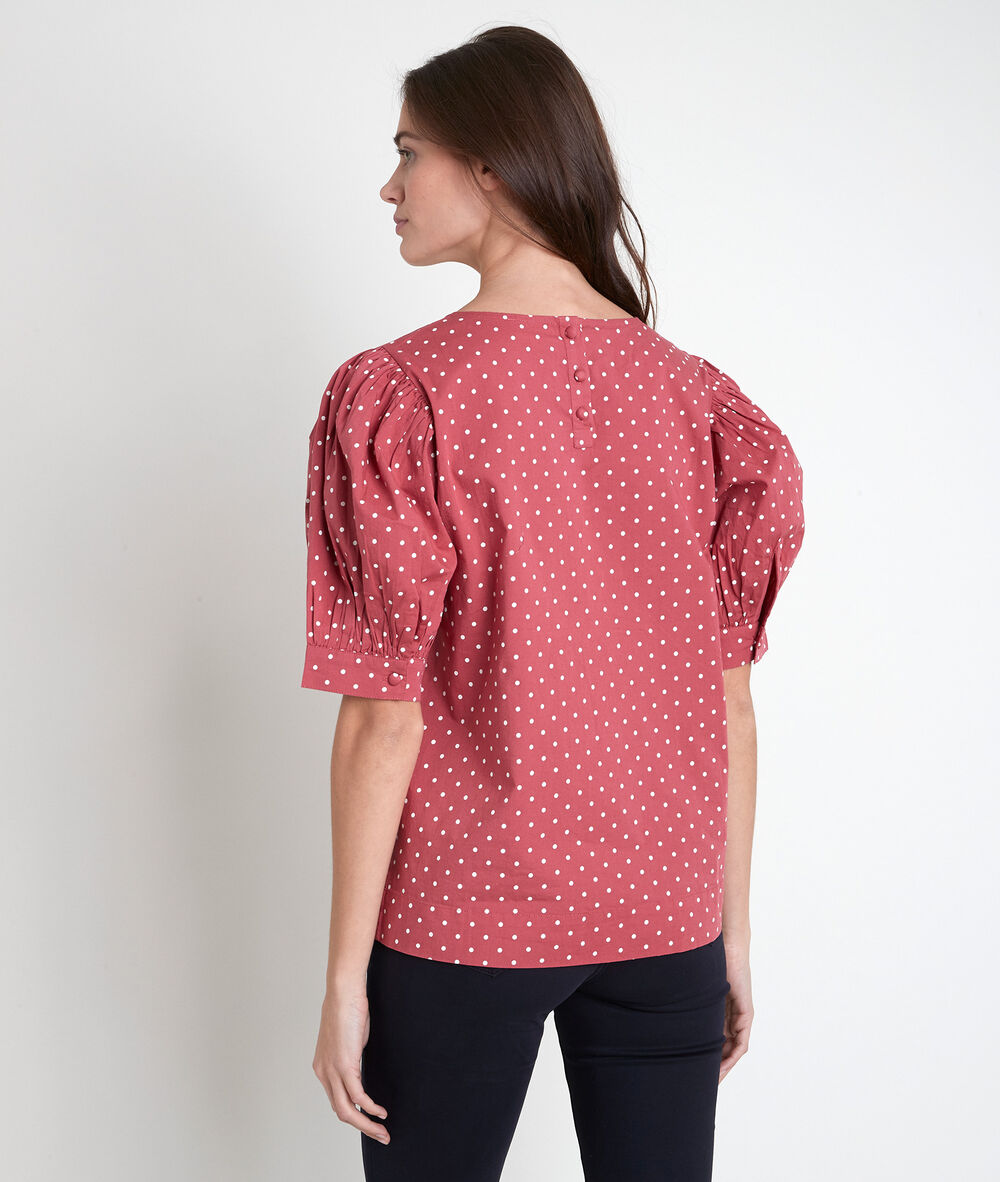 Enora pink polka dot top rose.