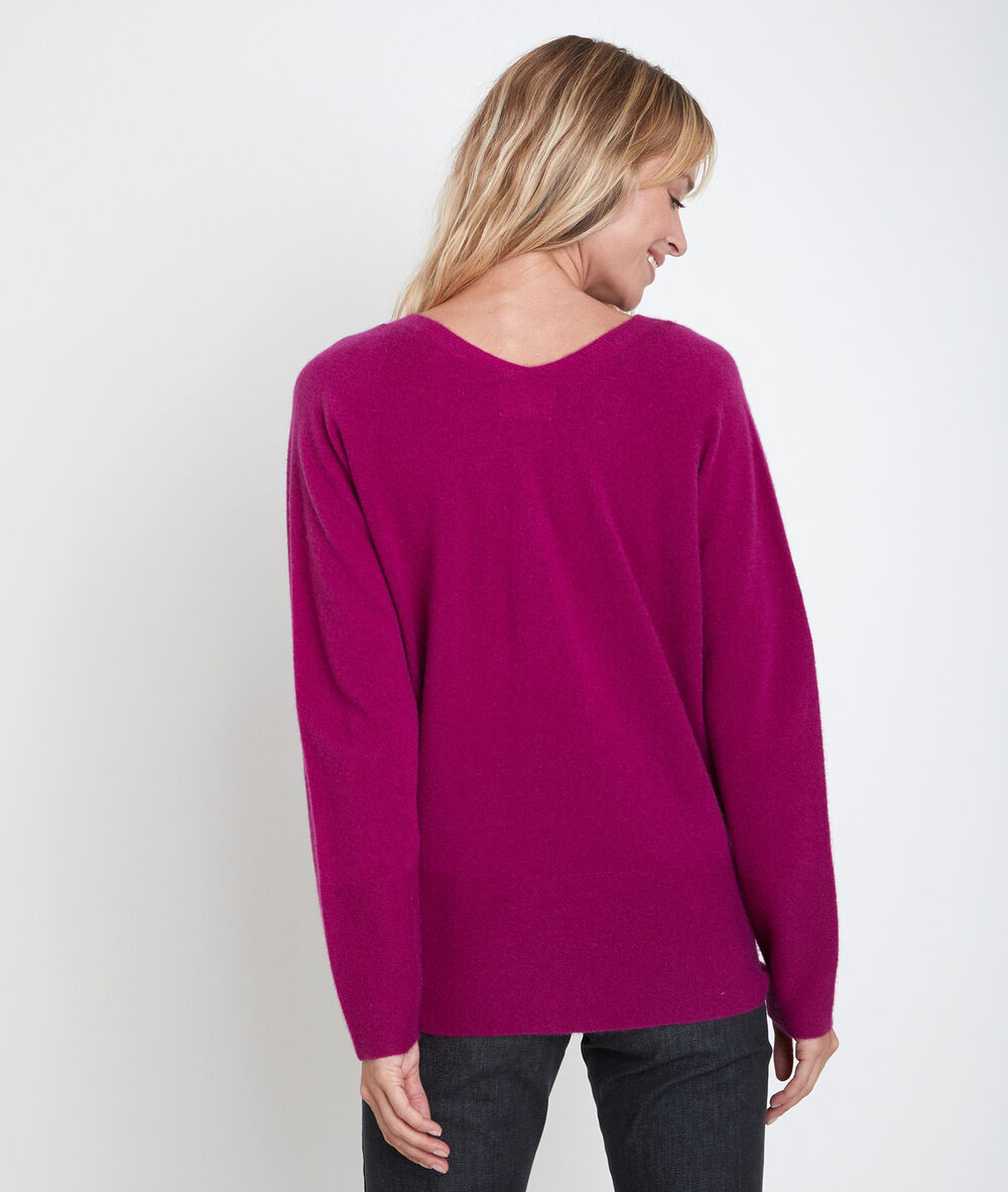 Ralph fuchsia cashmere pullover fuchsia fonce.