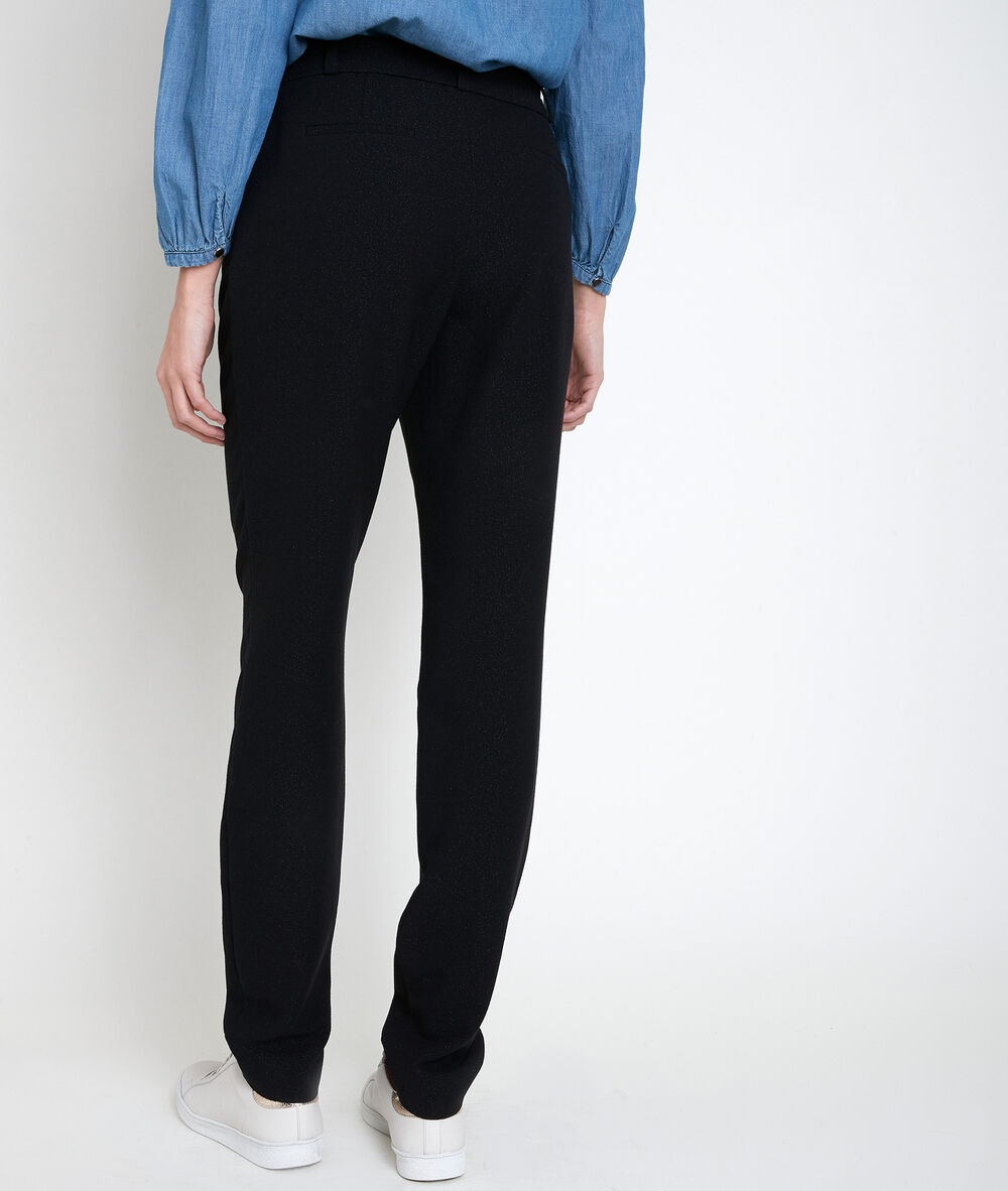Feodor lurex carrot trousers noir.
