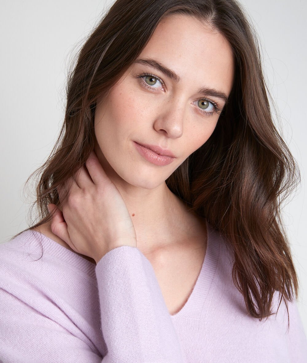 Ralph mauve cashmere pullover mauve pale.