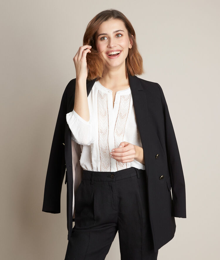 Evirolle lace blouse ecru.