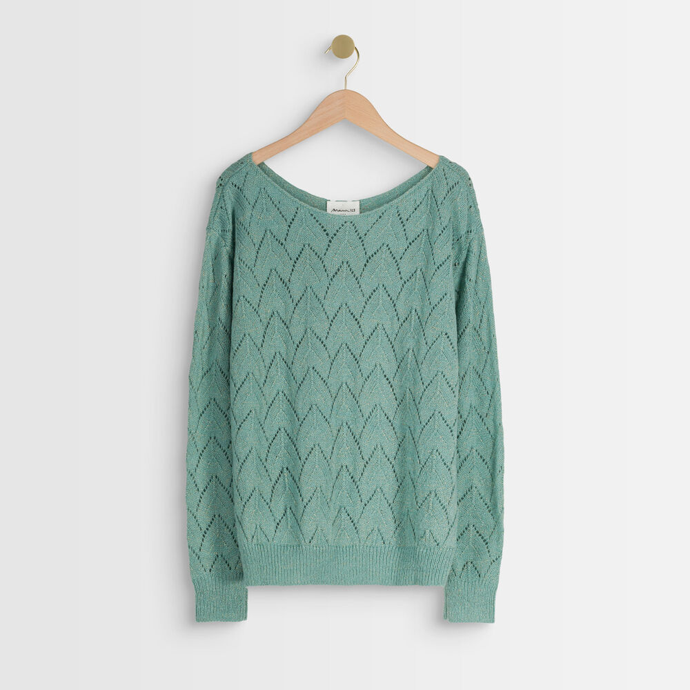 Agathe jade openwork jumper jade.