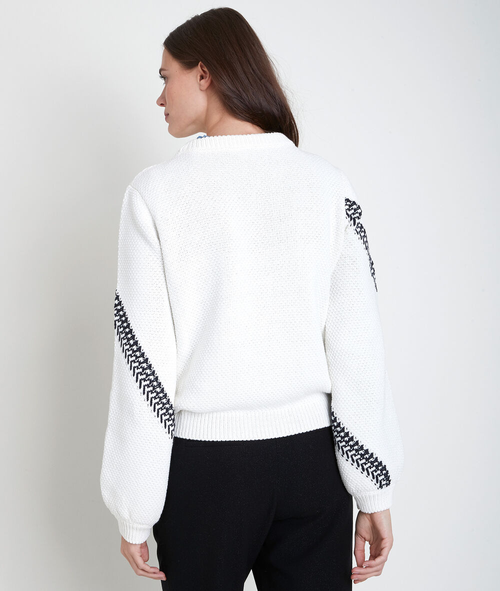 Anne fancy knit jumper blanc.