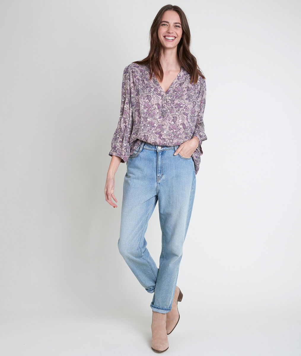 Elsa mauve printed blouse | 1-2-3 Elsa mauve printed blouse PhotoZ | 1-2-3