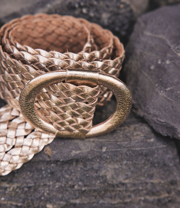 Belya Gold Braided Leather Belt PhotoZ | 1-2-3