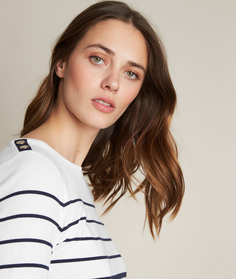 Raya striped t-shirt violet.