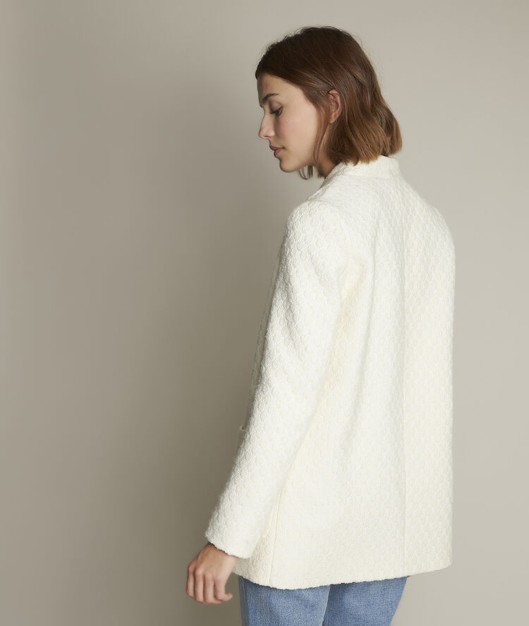 Dame long jacket ecru.