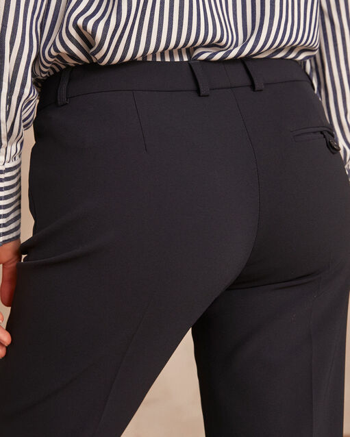 Valero navy microfibre cigarette trousers navy.