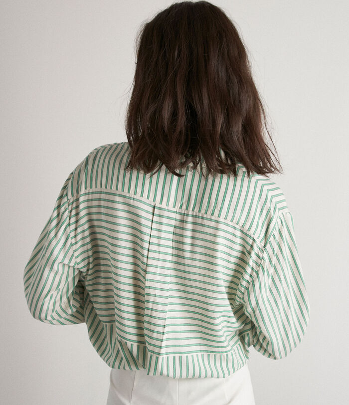 Tiana green striped shirt PhotoZ | 1-2-3