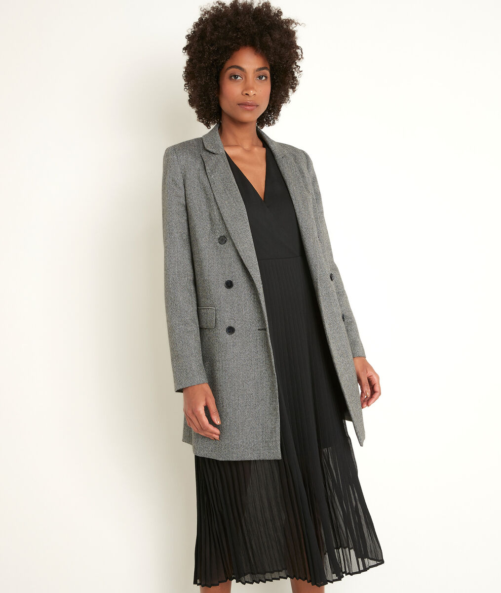 Tracy long herringbone jacket | 1-2-3 Tracy long herringbone jacket PhotoZ | 1-2-3