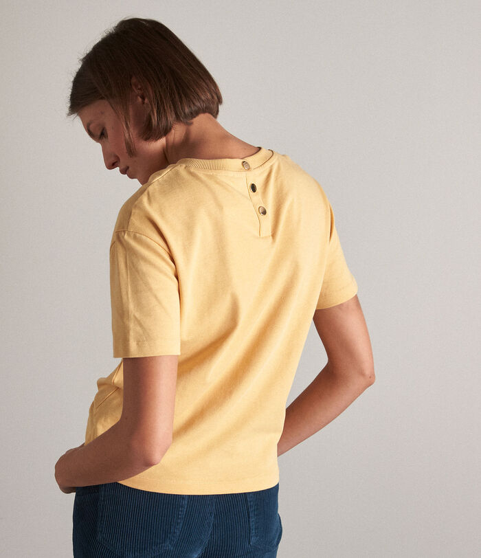 Calypso yellow organic cotton T-shirt PhotoZ | 1-2-3