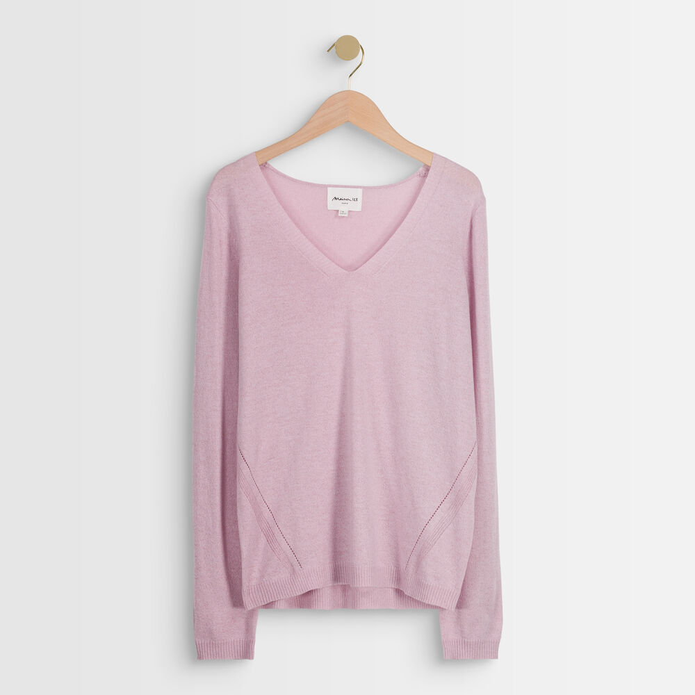 Ryo sparkly mauve lightweight pullover mauve pale.