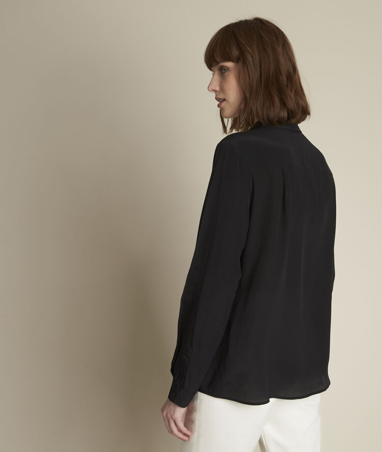 Maelle black silk shirt black.