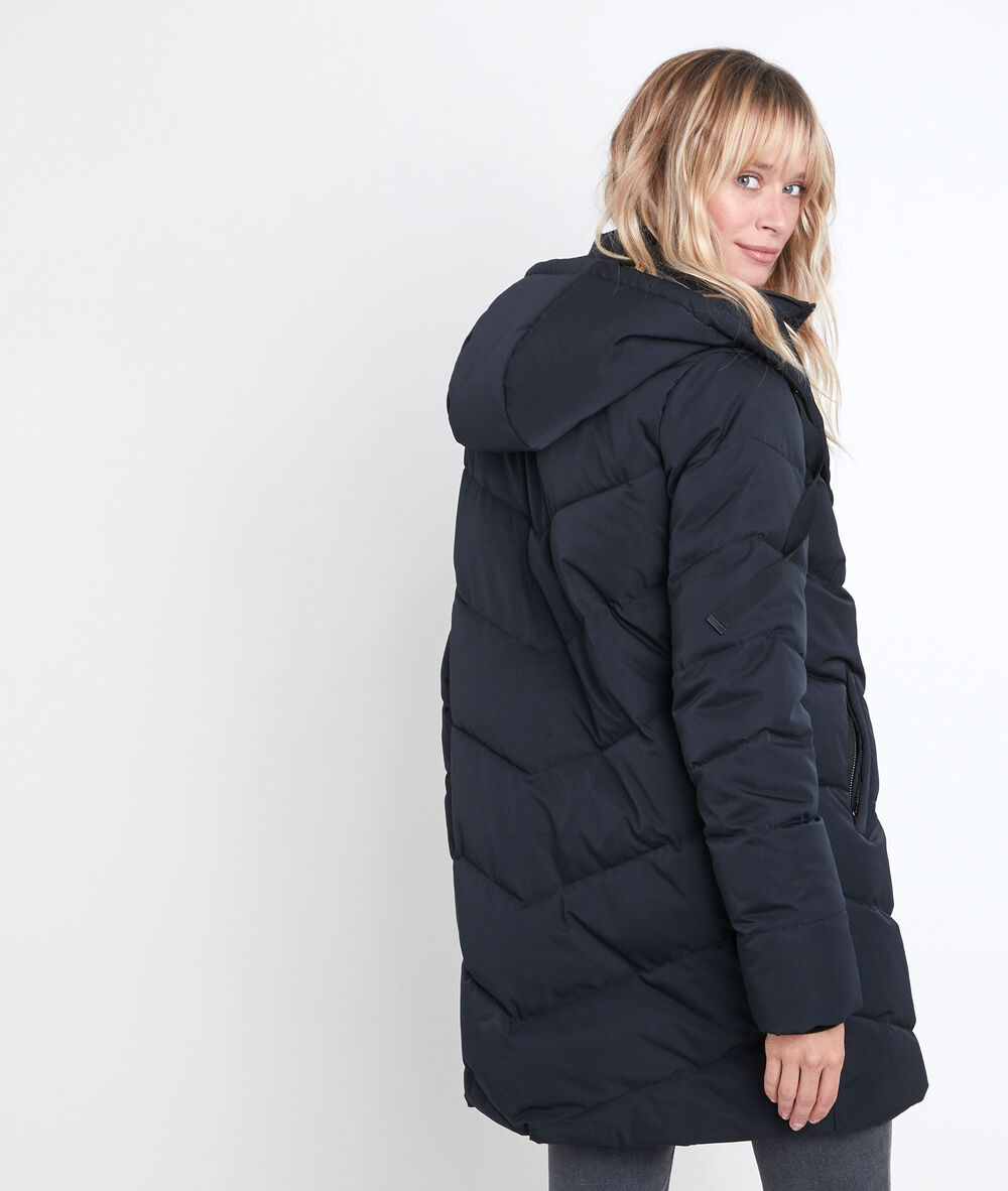 Lison black hooded down jacket noir.