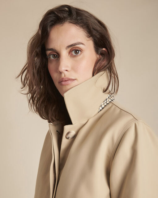 Qaina camel trench coat camel.