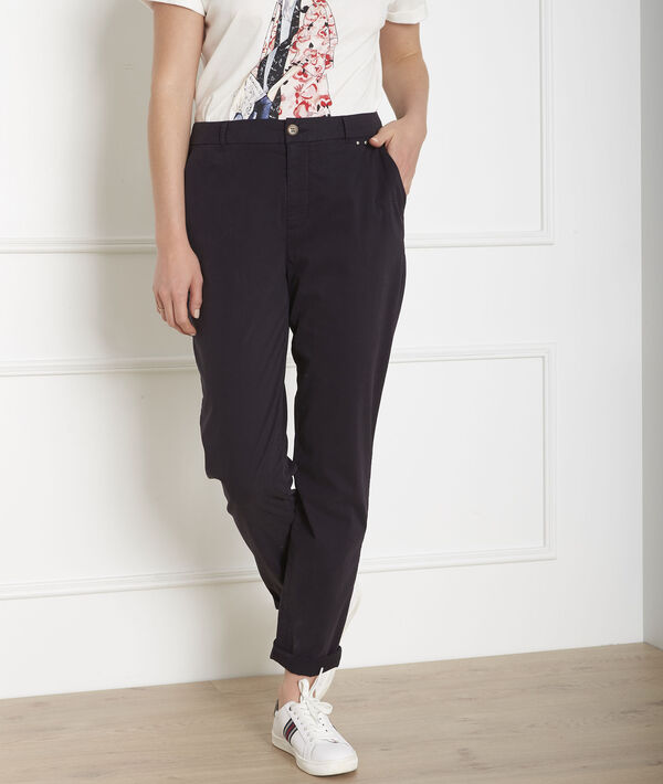 Calypso Navy Chinos Maison Cent Vingt Trois