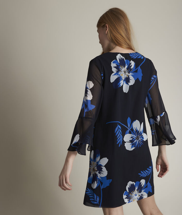 Astrid printed dress navy blue.