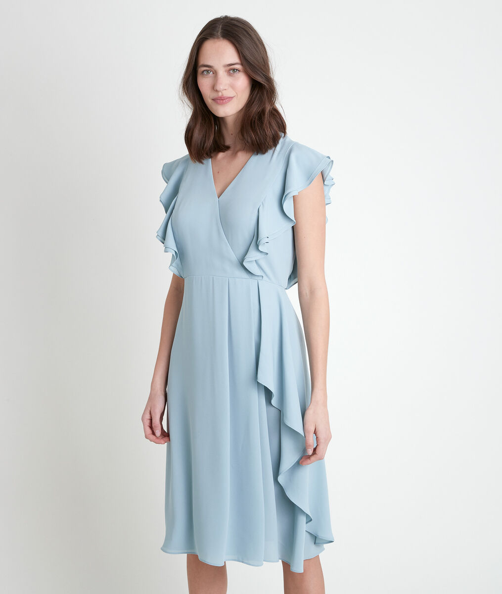 MELANIE celadon ruffle dress | 1-2-3 MELANIE celadon ruffle dress PhotoZ | 1-2-3