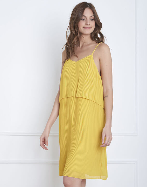 Harlette lime green pleated dress | 1-2-3 Harlette lime green pleated dress PhotoZ | 1-2-3