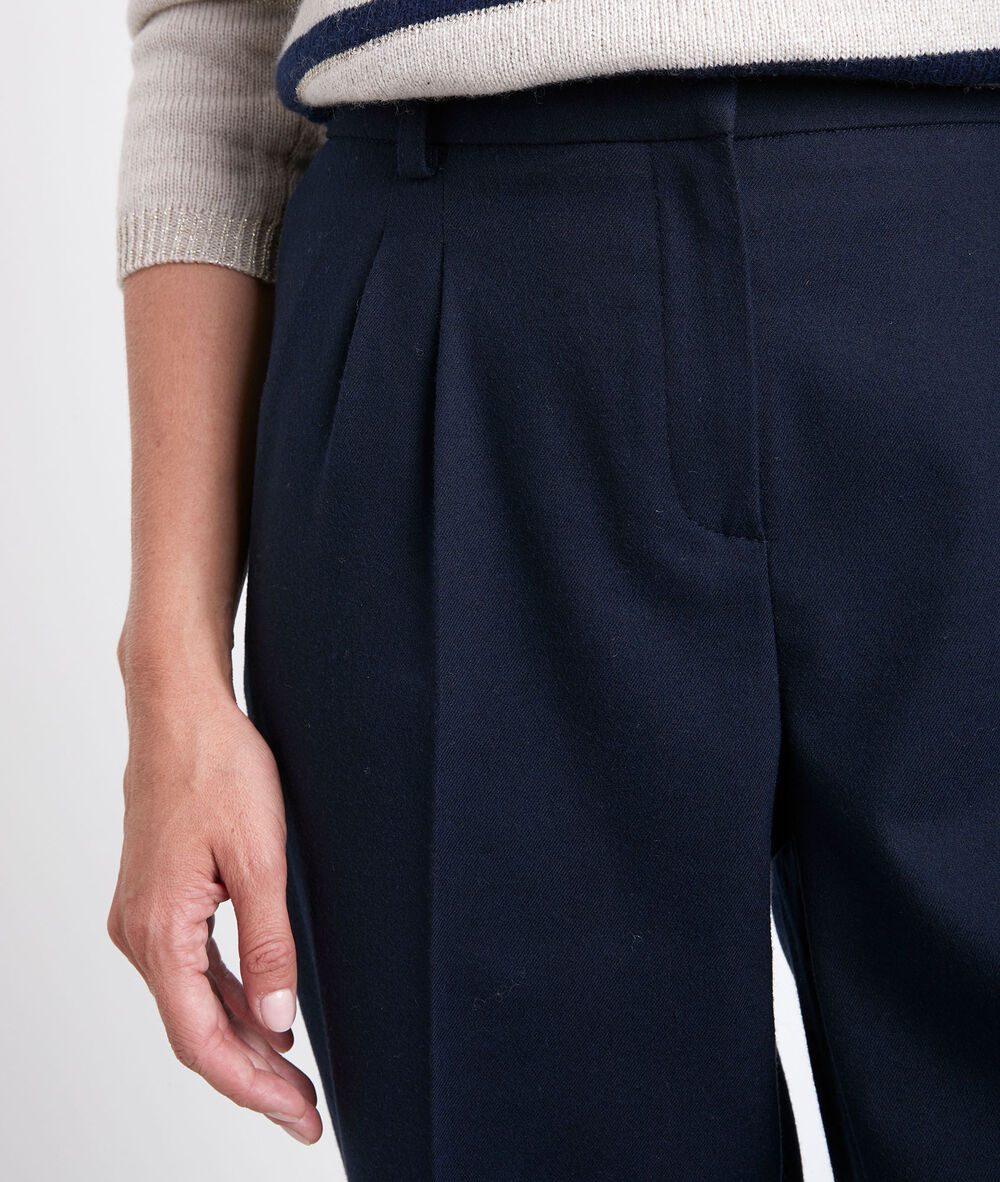 Marcel navy wide-legged trousers marine.