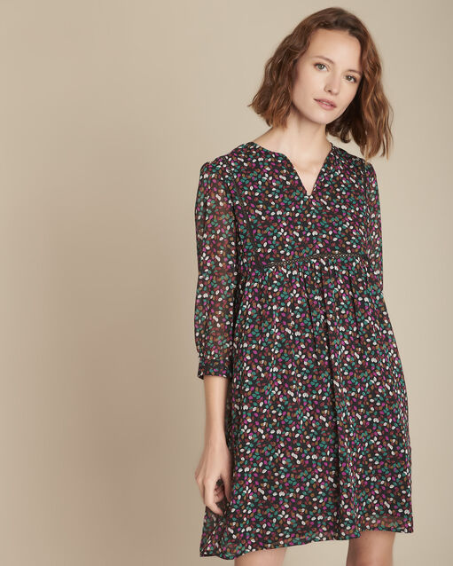 Isaline leaf print dress (2) - Maison 123