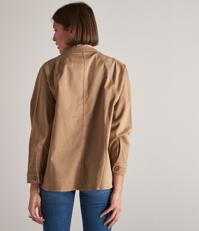 Danika bronze cotton overshirt PhotoZ | 1-2-3