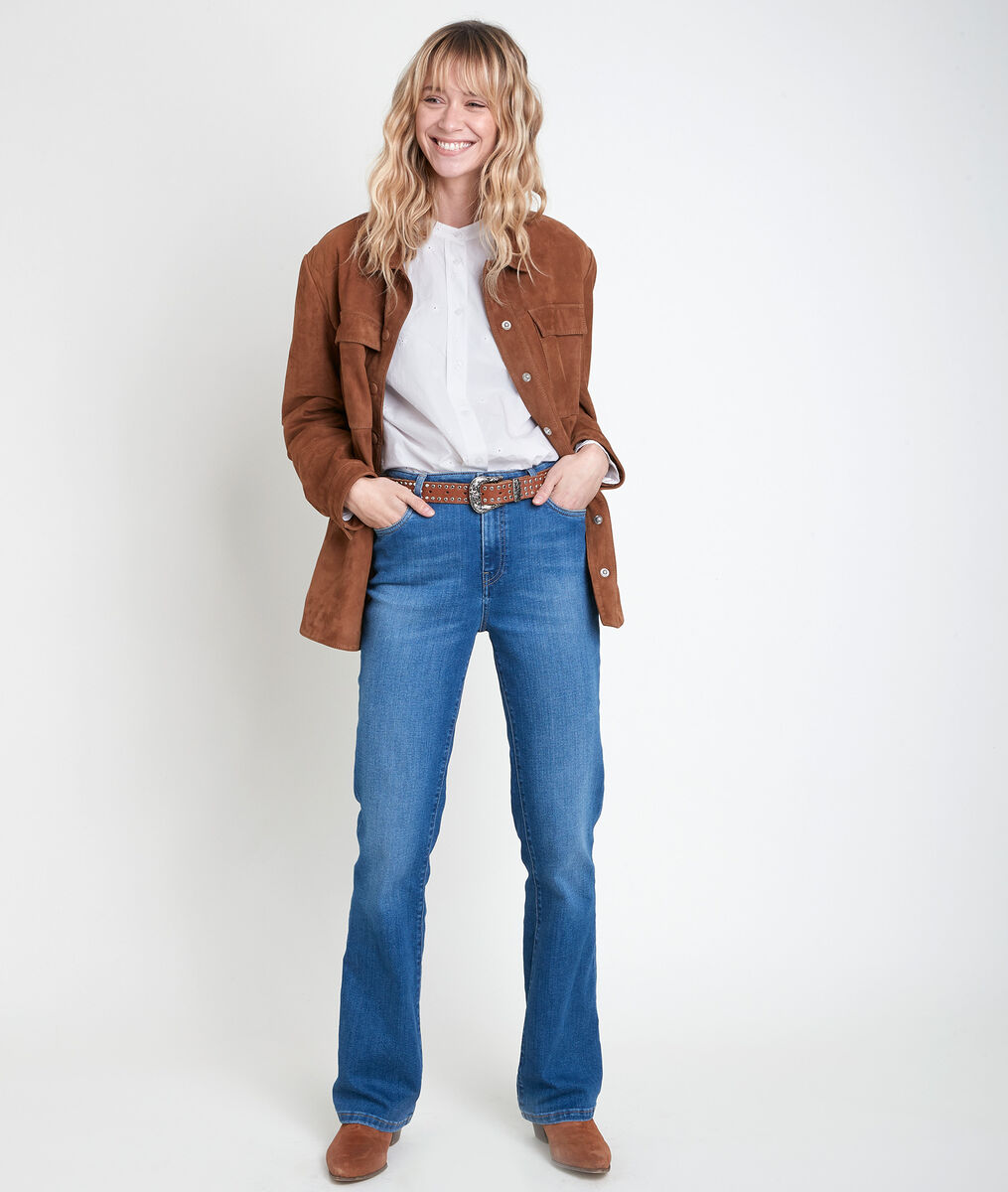 POPPY camel-coloured suede over-shirt | 1-2-3 POPPY camel-coloured suede over-shirt PhotoZ | 1-2-3