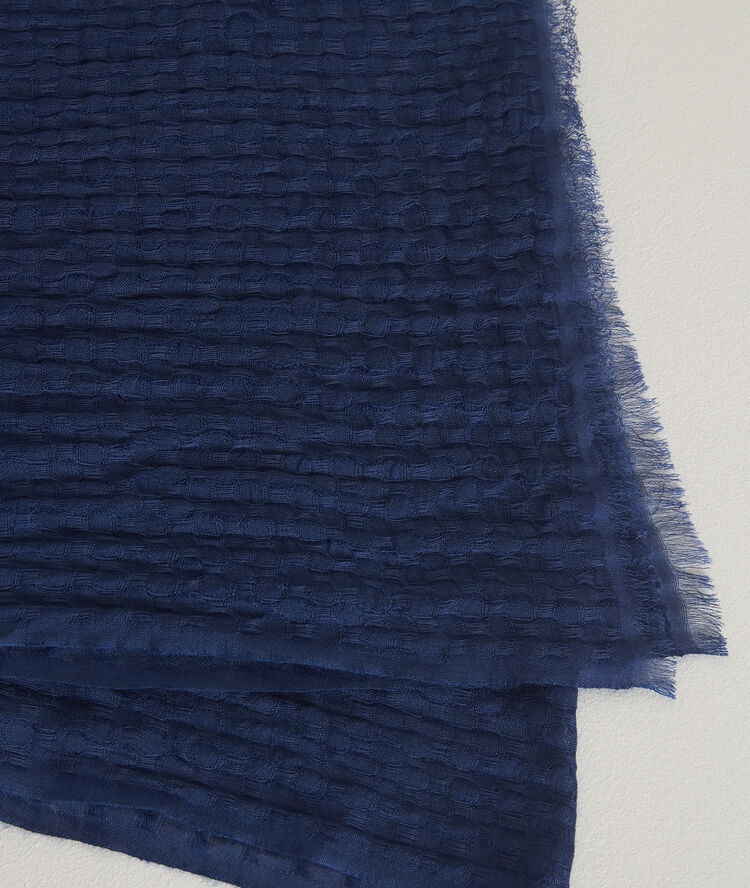 Calliope wool scarf cobalt blue.