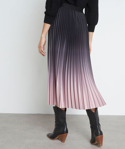 Elara mauve tie-dye pleated midi skirt PhotoZ | 1-2-3
