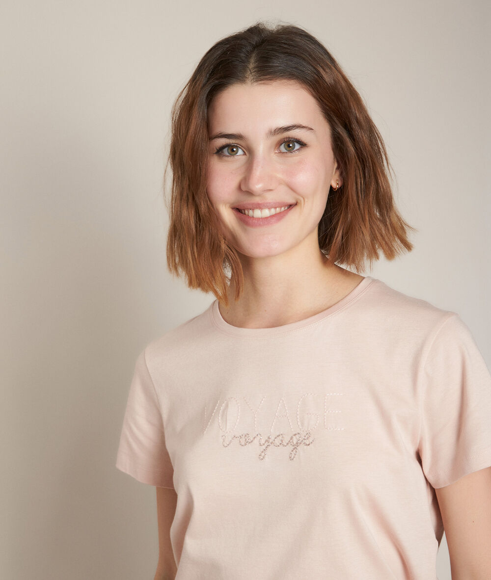 Rio screen-print t-shirt indigo.