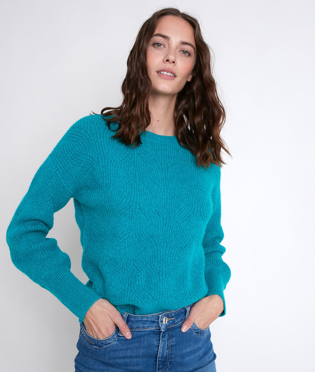 ALEKA turquoise wool-blend jumper | 1-2-3 ALEKA turquoise wool-blend jumper PhotoZ | 1-2-3