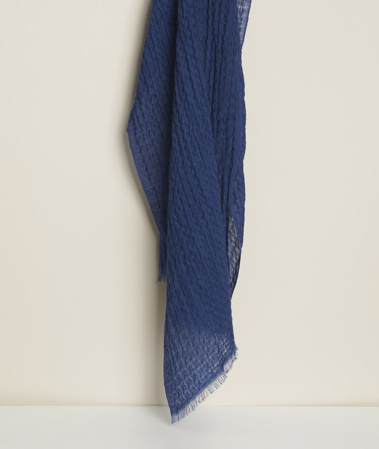 Calliope wool scarf cobalt blue.