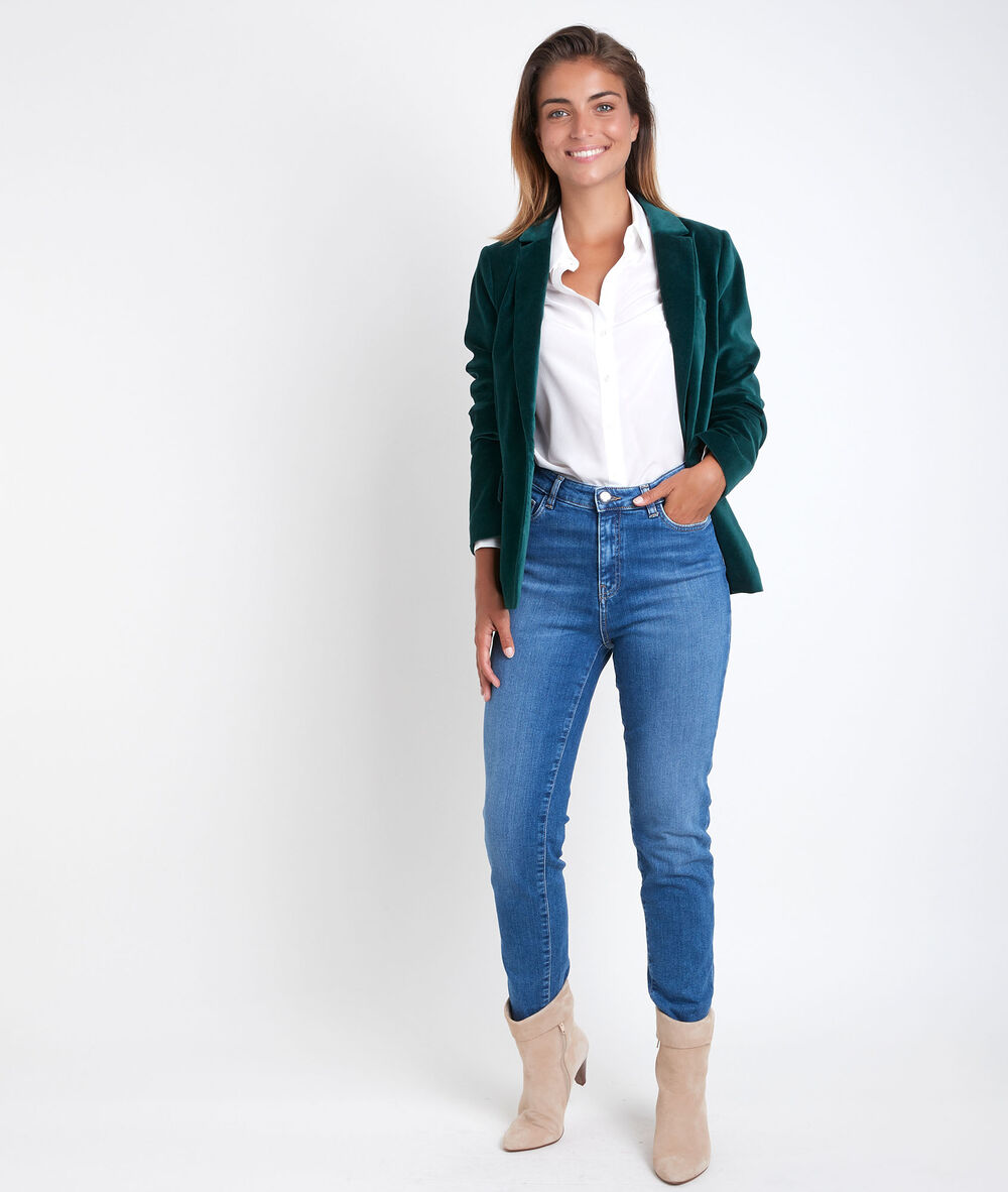 Silvana emerald velvet jacket emeraude.