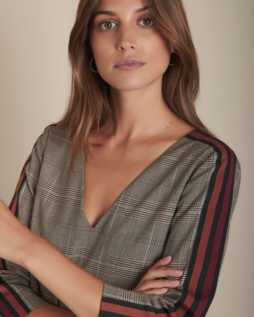 Ina Prince of Wales check print shift dress (2) - Maison 123