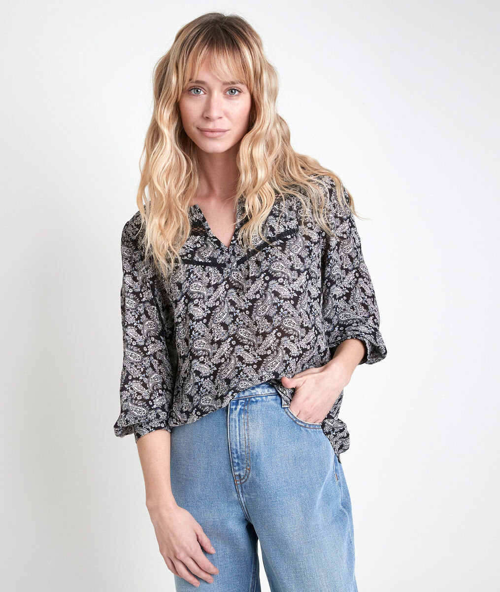 JUAN printed blouse | 1-2-3 JUAN printed blouse PhotoZ | 1-2-3