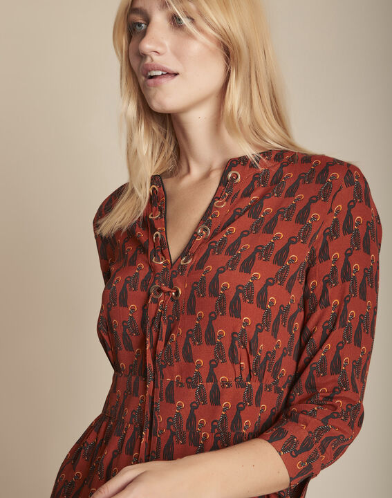 Ivita mahogany printed dress PhotoZ | 1-2-3