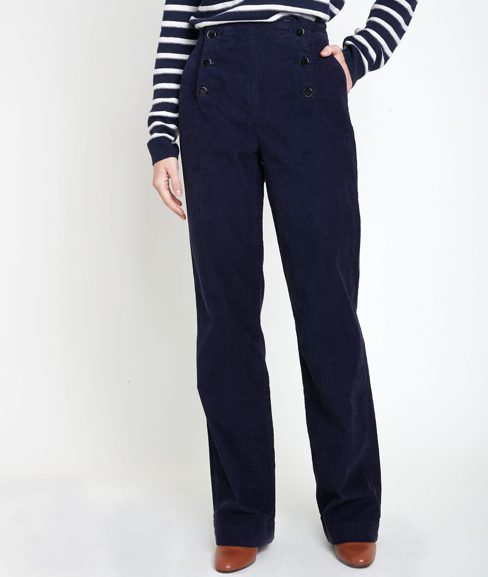 Hubert corduroy sailor trousers marine.