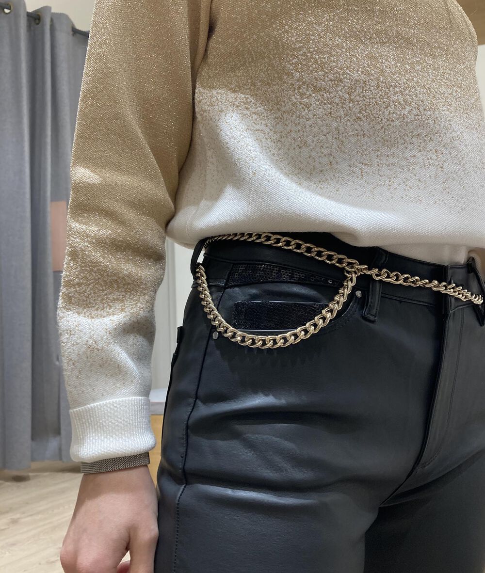 Elie gold chain belt or.