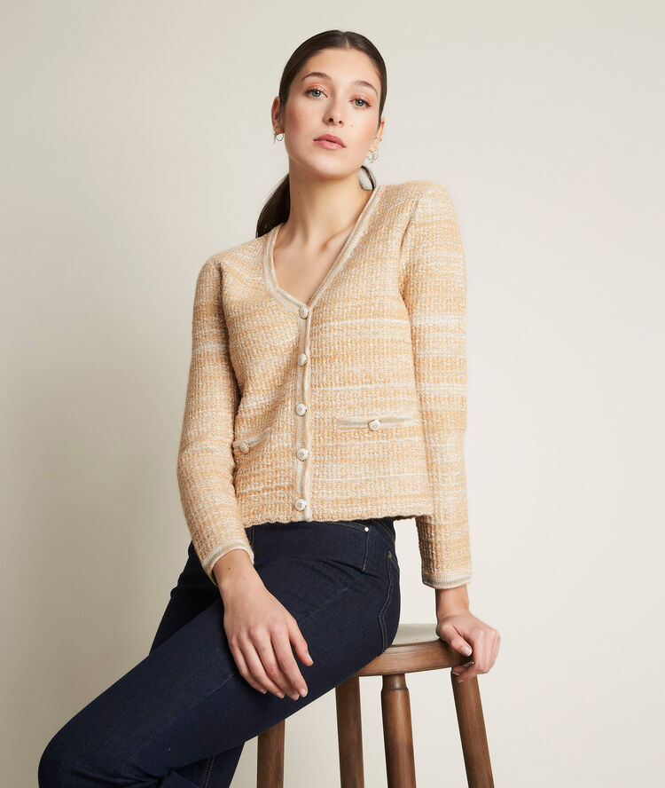 Duchesse short cardigan browno.