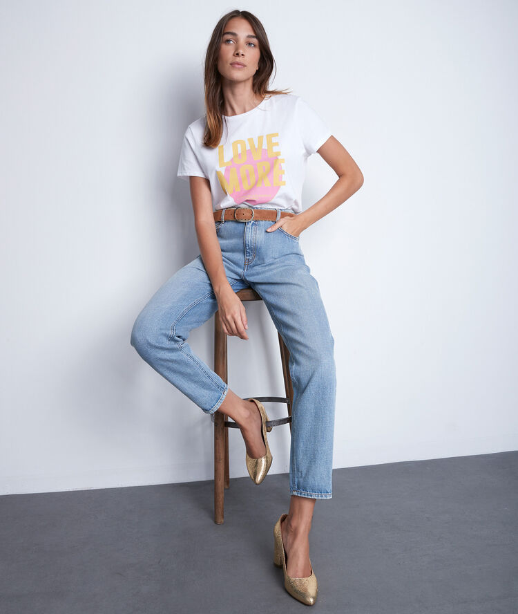 The lovely solene pure bleached mum jeans pure bleached.