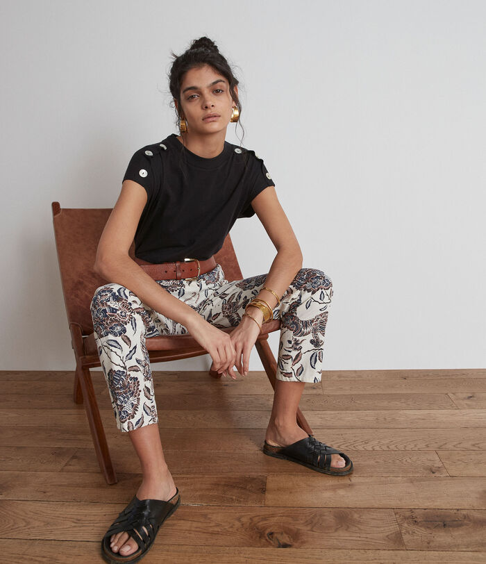 Lola printed cotton trousers PhotoZ | 1-2-3