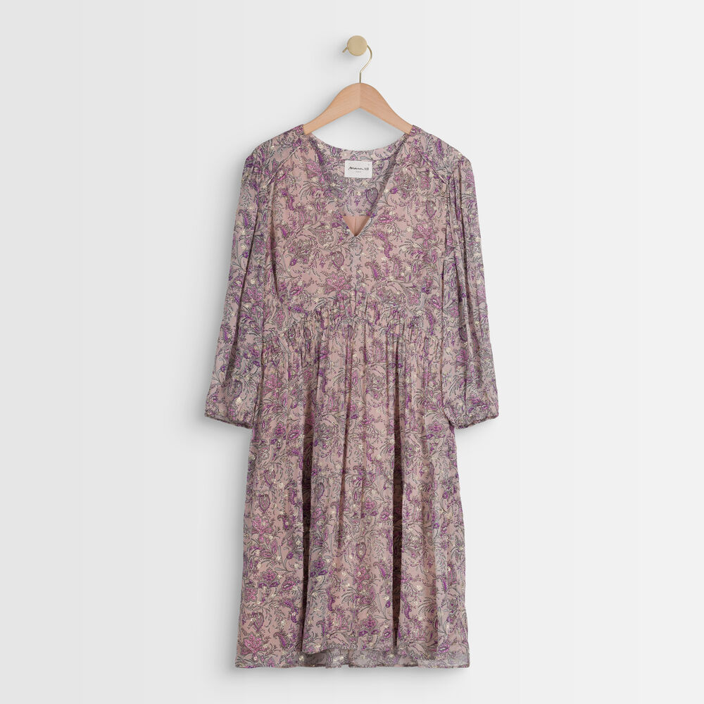Minette mauve printed dress mauve.