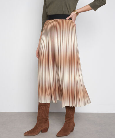 Dora honey tie-dye pleated maxi skirt PhotoZ | 1-2-3
