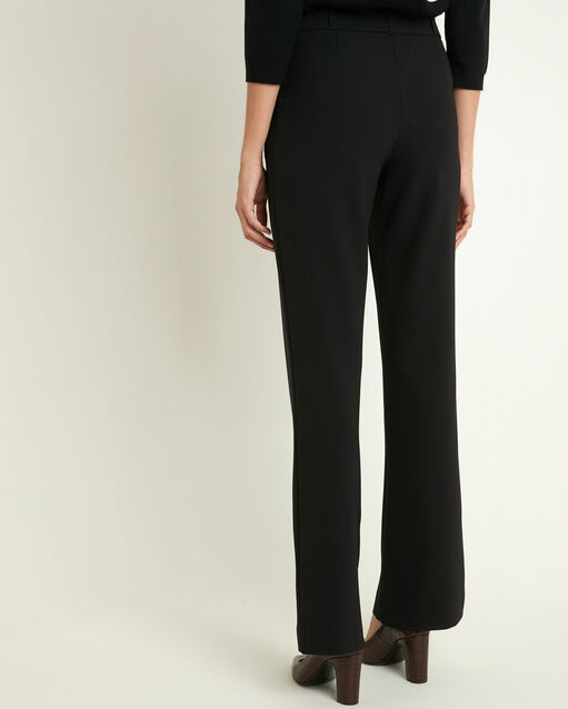 Hubert black microfibre sailor trousers black.