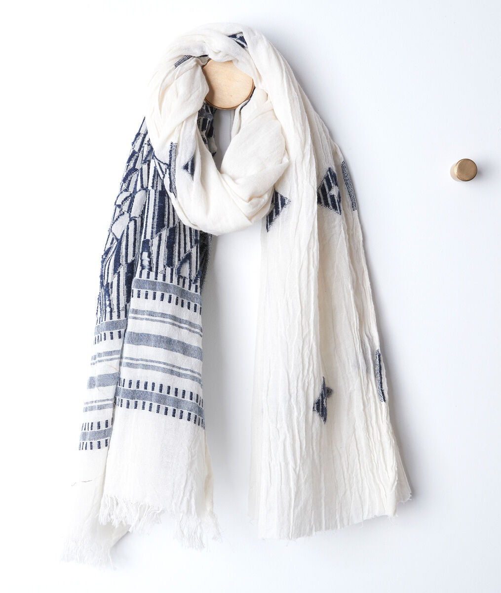 Brandy printed fringed scarf | 1-2-3 Brandy printed fringed scarf PhotoZ | 1-2-3